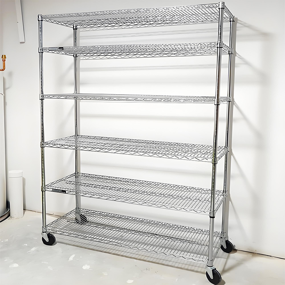 Durable 4-Layer Galvanized Wire Metal Shelf Kit Corrosion Protection Selective Pallet Rack for Warehouse Storage Carton Packing