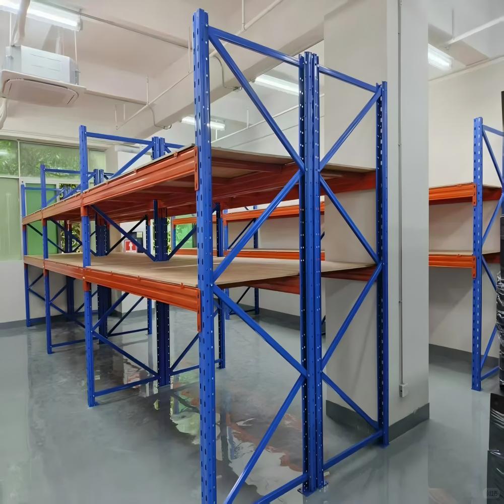 Industrial Warehouse Adjustable Multi-Tier Shelving - Epoxy Powder Coated Heavy-Duty Steel Pallet Rack