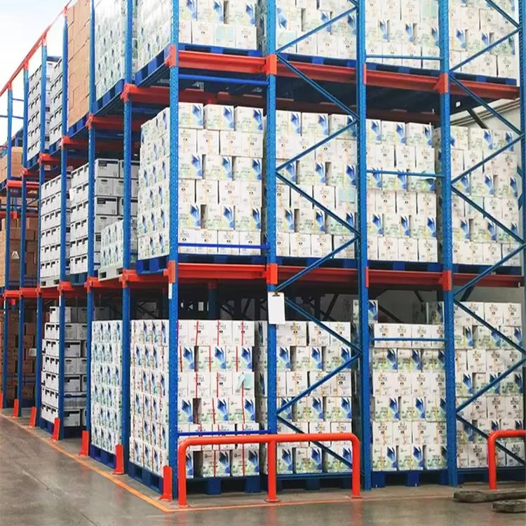 Professional Metal Drive-In Storage Rack Designed with Powder Coating Finish for Efficient Storage Solutions Garage Shelving