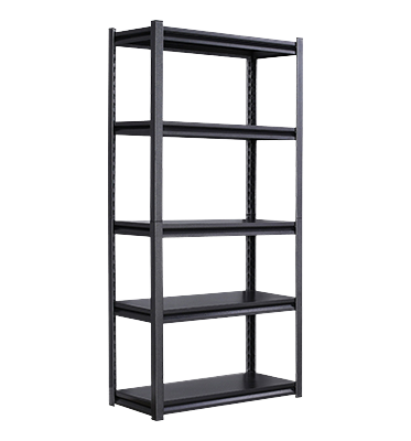 Lightweight 5-layer Garage Metal Shelves Without Bolts, Iron Storage Rack with Powder Coating, for Warehouse Shelves