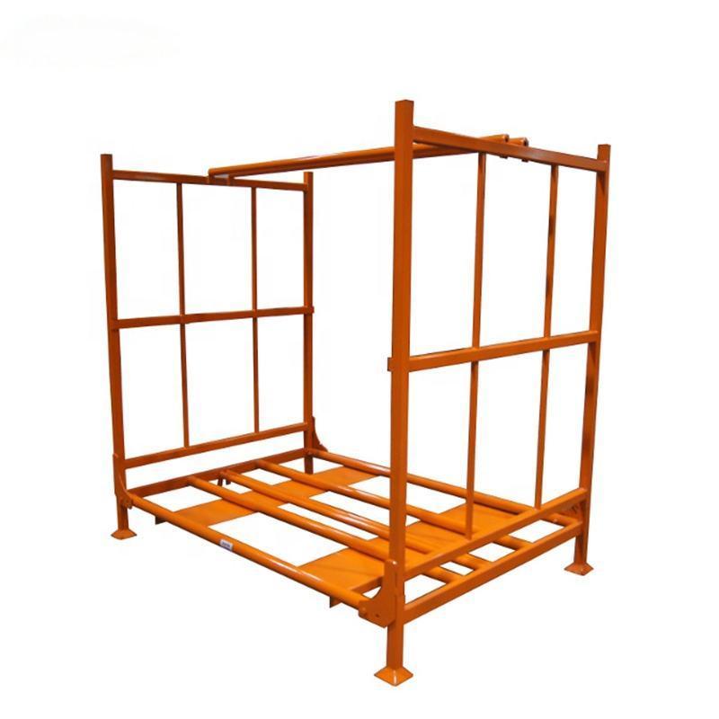 Heavy-Duty Corrosion Protected Foldable Metal Rack for Tire Storage-Supermarkets & Warehouses Garage Shelving
