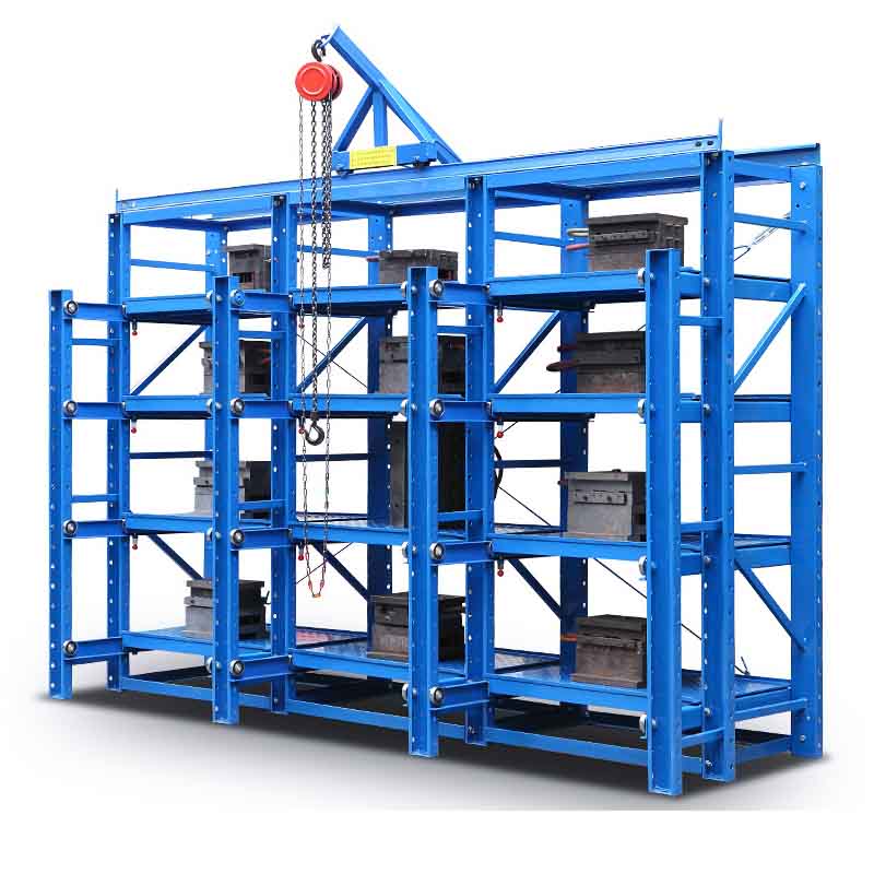 Industrial Heavy Duty 5-Layer Cold Rolled Steel Boltless Sliding Mold Rack Anti-Rust Corrosion Protection Removable Drawer