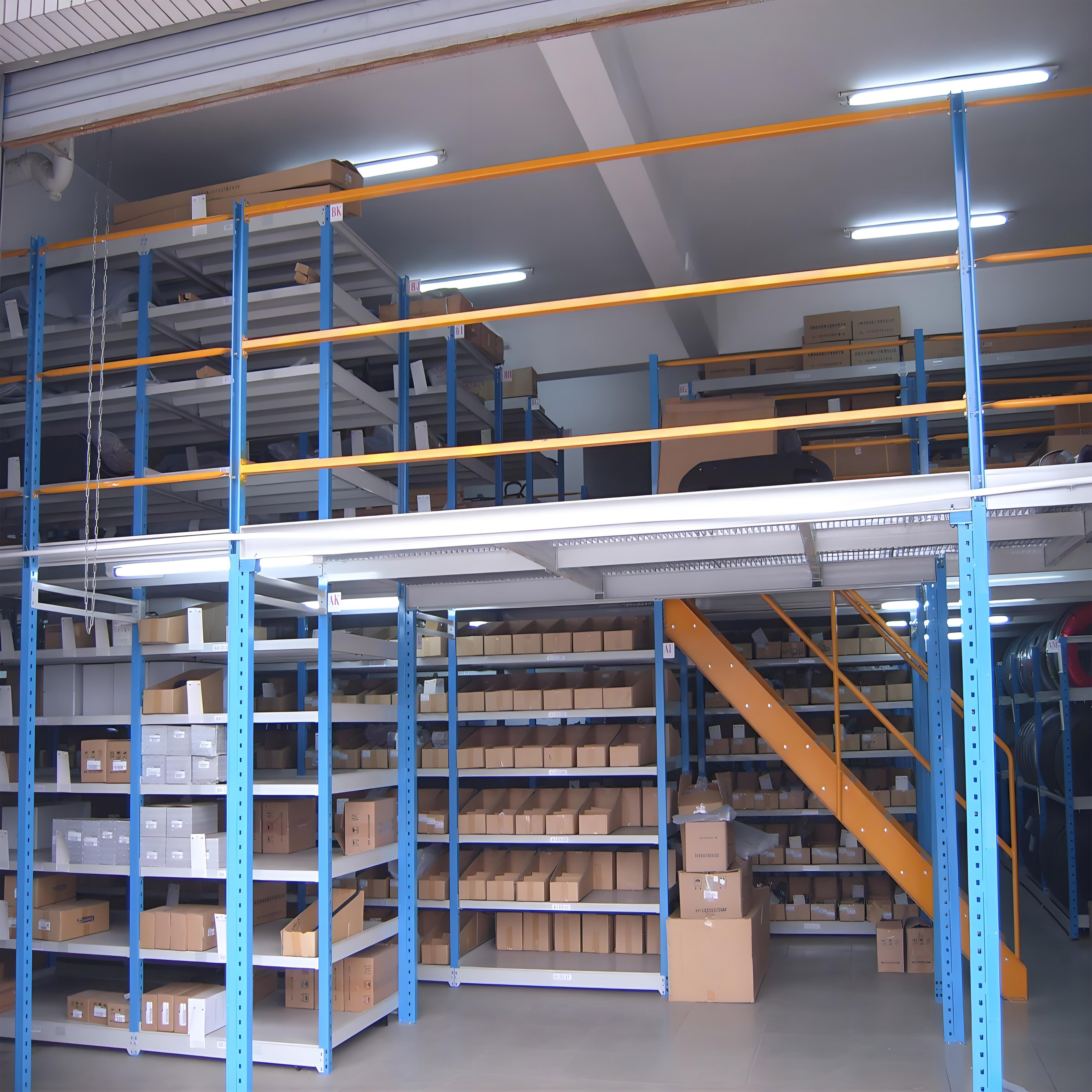Industrial Structure Platform Warehouse Steel Shelving System with Corrosion Protection Mezzanine Racking