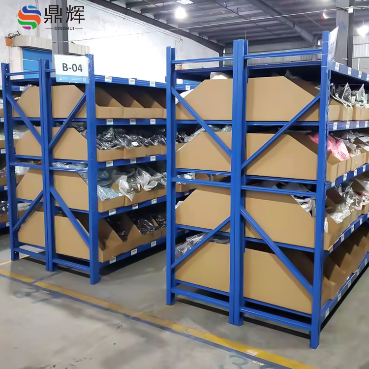 4-layer Adjustable Heavy-duty Logistics Warehouse Shelf System. Warehouse Shelves Without Bolts. Steel Metal Shelves.
