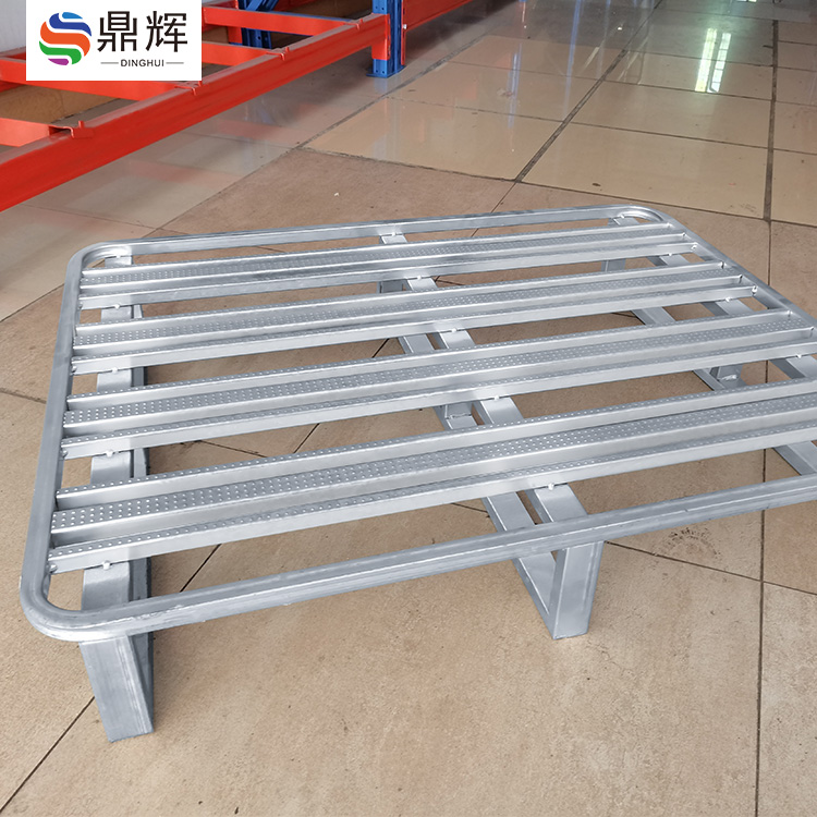 Heavy-duty Warehouse Shelves, Double-sided Steel Storage, Large-capacity Pallet for Forklift, Steel Pallets, Heavy-duty Pallets