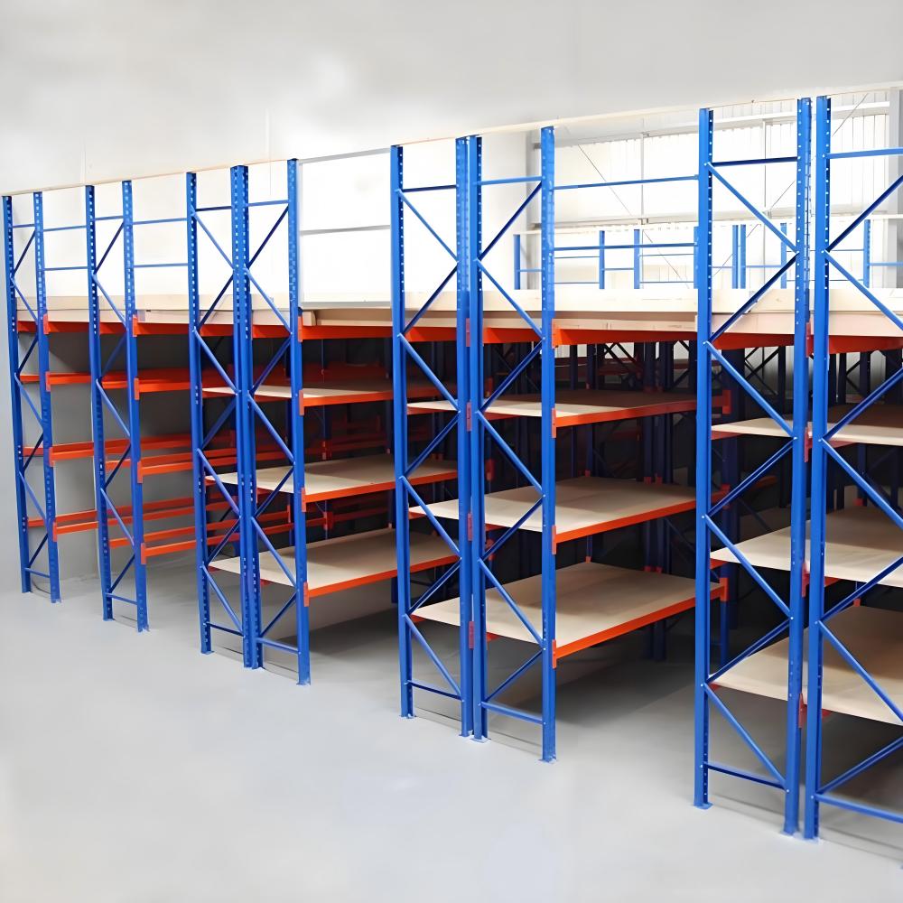 Heavy-Duty Steel Mezzanine Shelving for Warehouse Factory Storage & Efficient Warehouse Racking System Garage Shelving