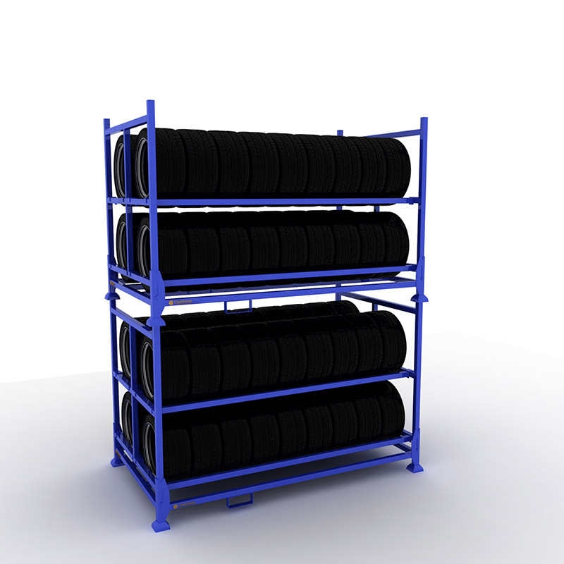 Industrial Steel Racking System Corrosion Protected Metal Shelves for Tire Pallet Display & Warehouse Storage
