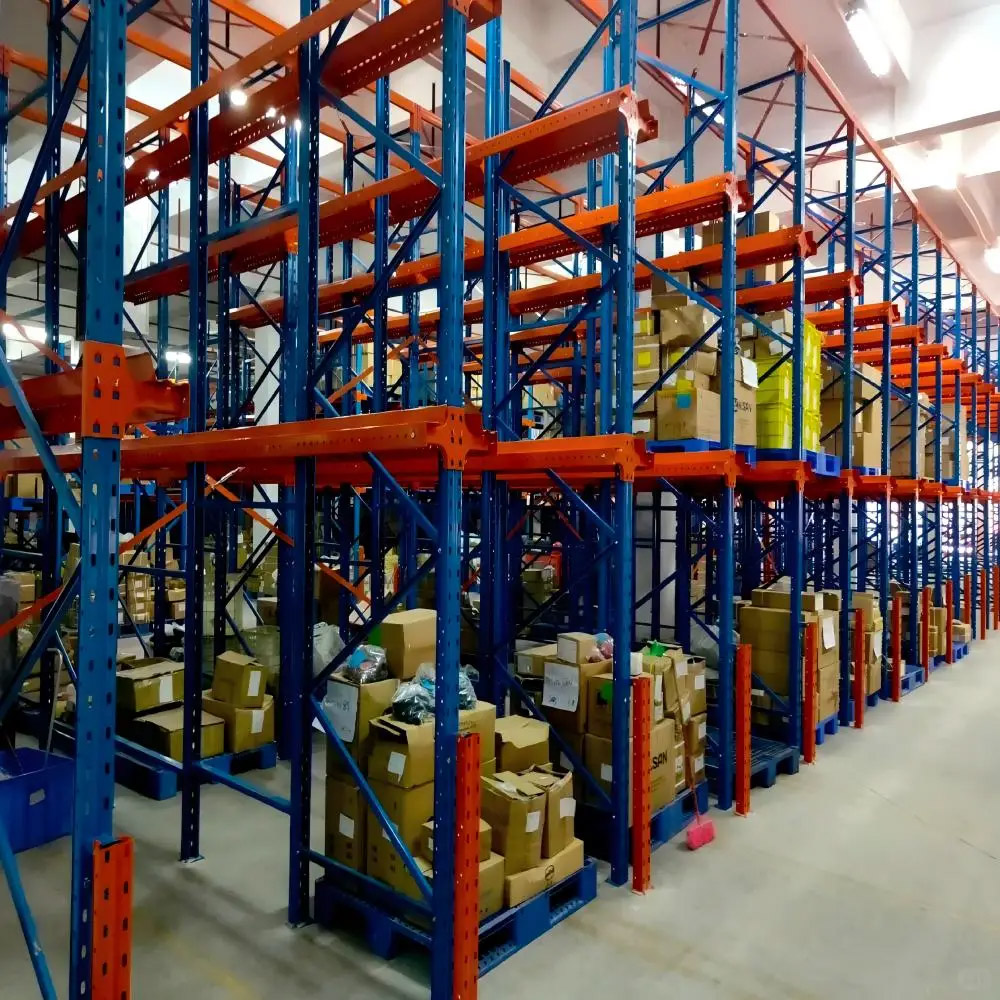 Adjustable JIA 800-1500mm Heavy Duty Pallet Racking 5 Layer Galvanized Steel Wire Decking 300-2000 Kgs Boltless Capacity Rack