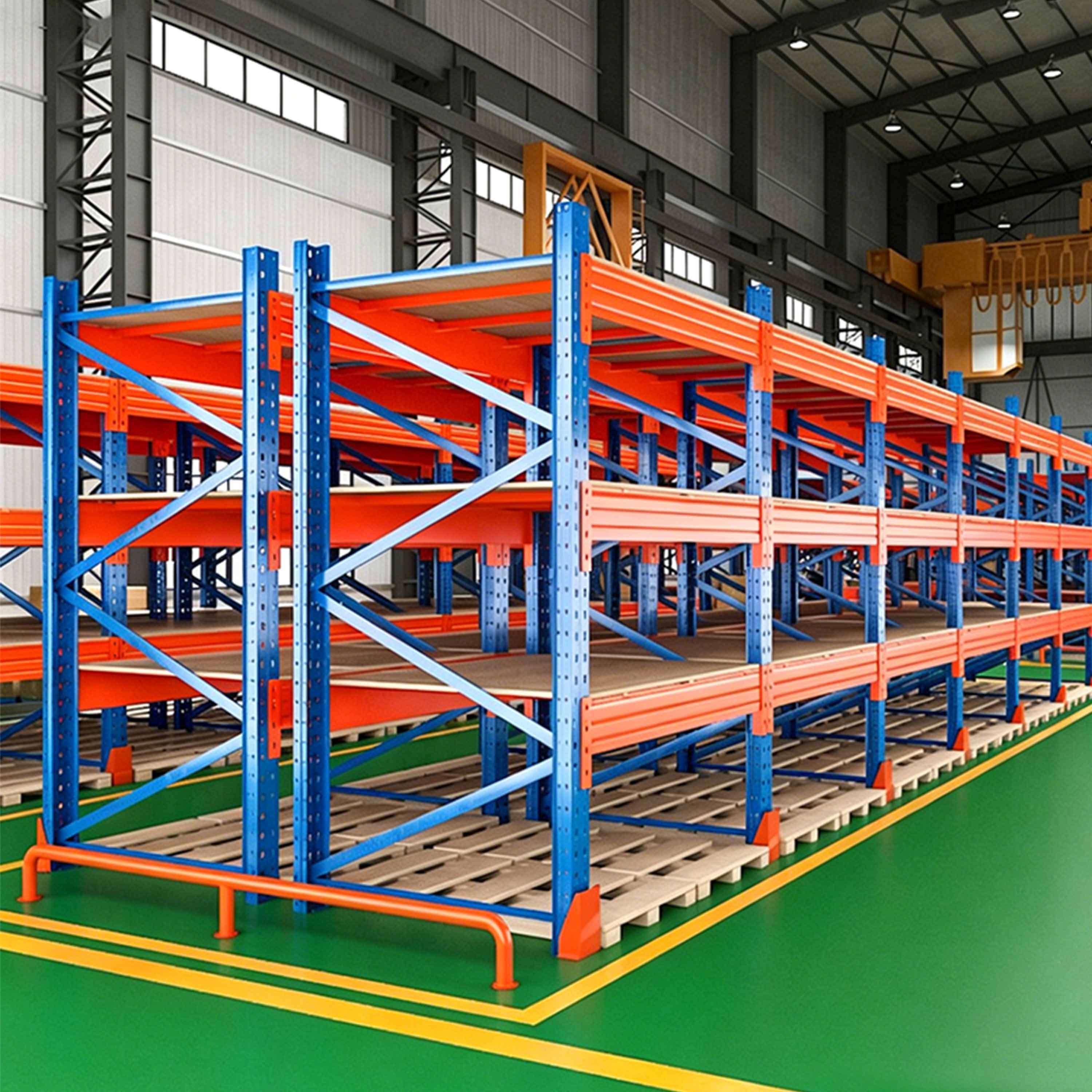 Industrial Grade Heavy Duty Steel Pallet Rack with Powder Coated Finish for Warehouse Storage and Corrosion Protection