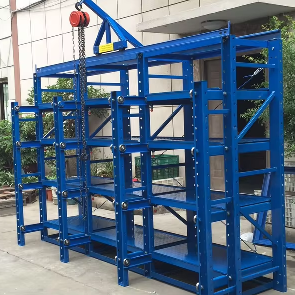 Industrial Heavy Duty 5-Layer Cold Rolled Steel Boltless Sliding Mold Rack Anti-Rust Corrosion Protection Removable Drawer