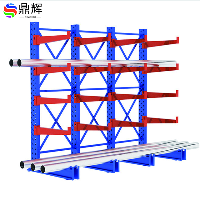 Steel Pipe Warehouse Shelf Q235B Steel Heavy Cantilever Shelf