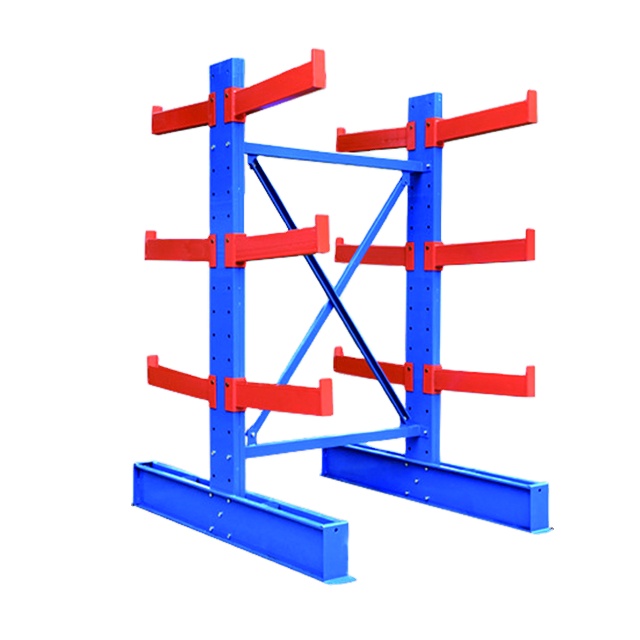 Steel Pipe Warehouse Shelf Q235B Steel Heavy Cantilever Shelf