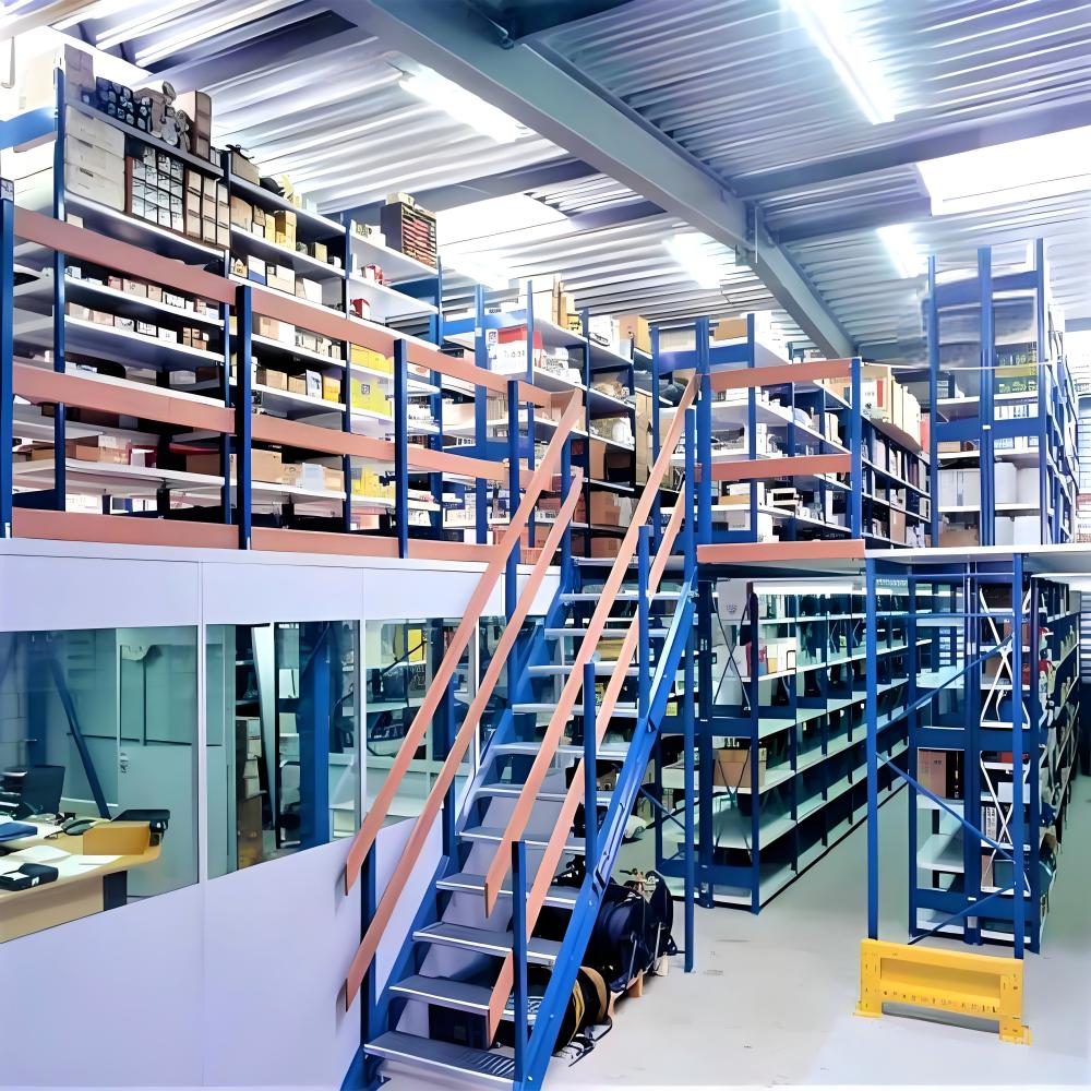 Super Strong Cold Rolled Steel Multi-Level Warehouse Rack Attic Platform Storage Weld-Free Removable Design Exceptional