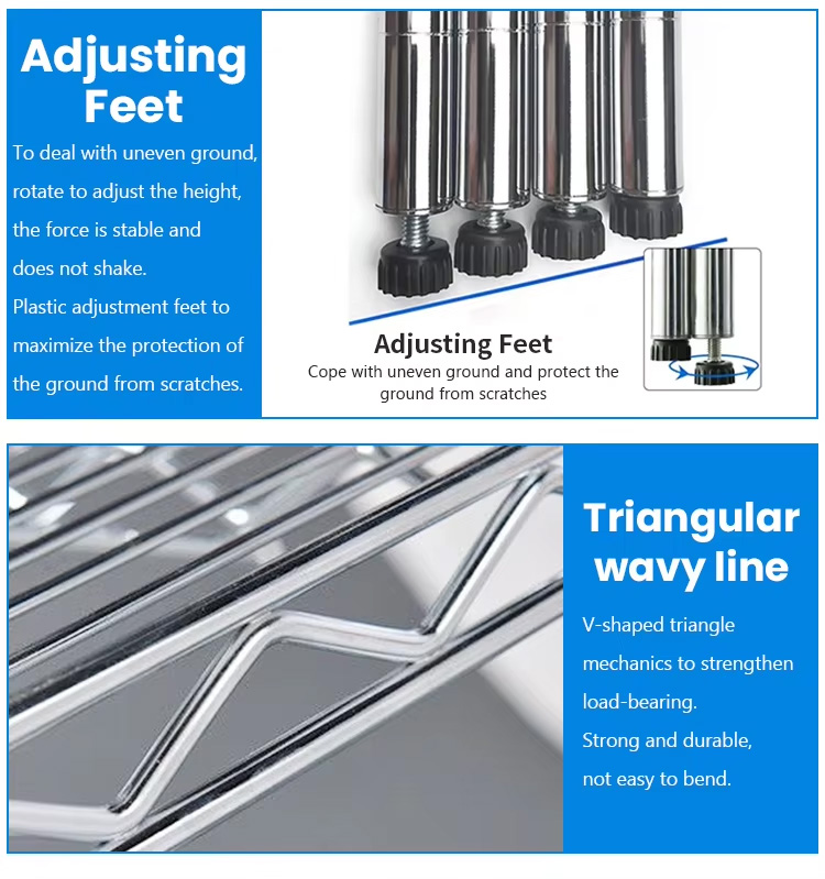 Durable Chrome Shelving Unit