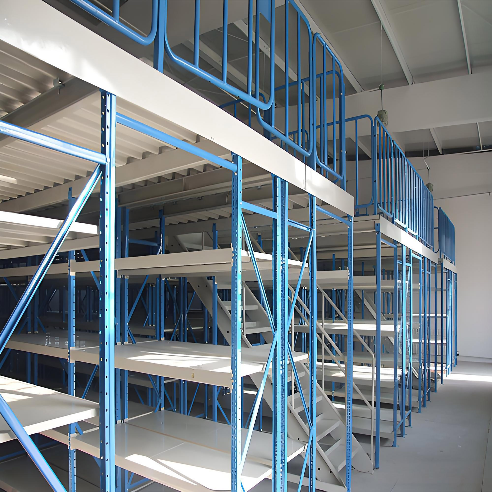 Industrial Structure Platform Warehouse Steel Shelving System with Corrosion Protection Mezzanine Racking