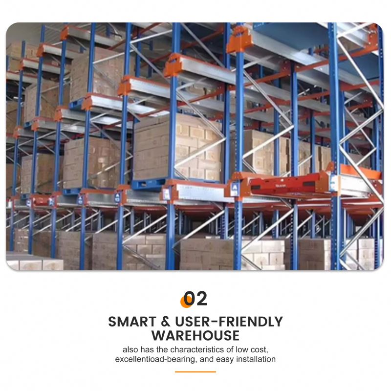 Professional Warehouse Drive-In Pallet Racking System Customizable Cold Rolled Steel Metal Rack