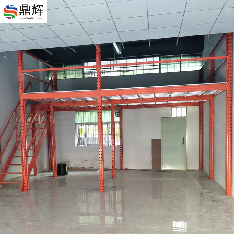Attic Platform Shelves Mezzanine Rack Storage System for Warehouses Cold Rolled Steel Heavy Duty Interlaced Stacking Racks