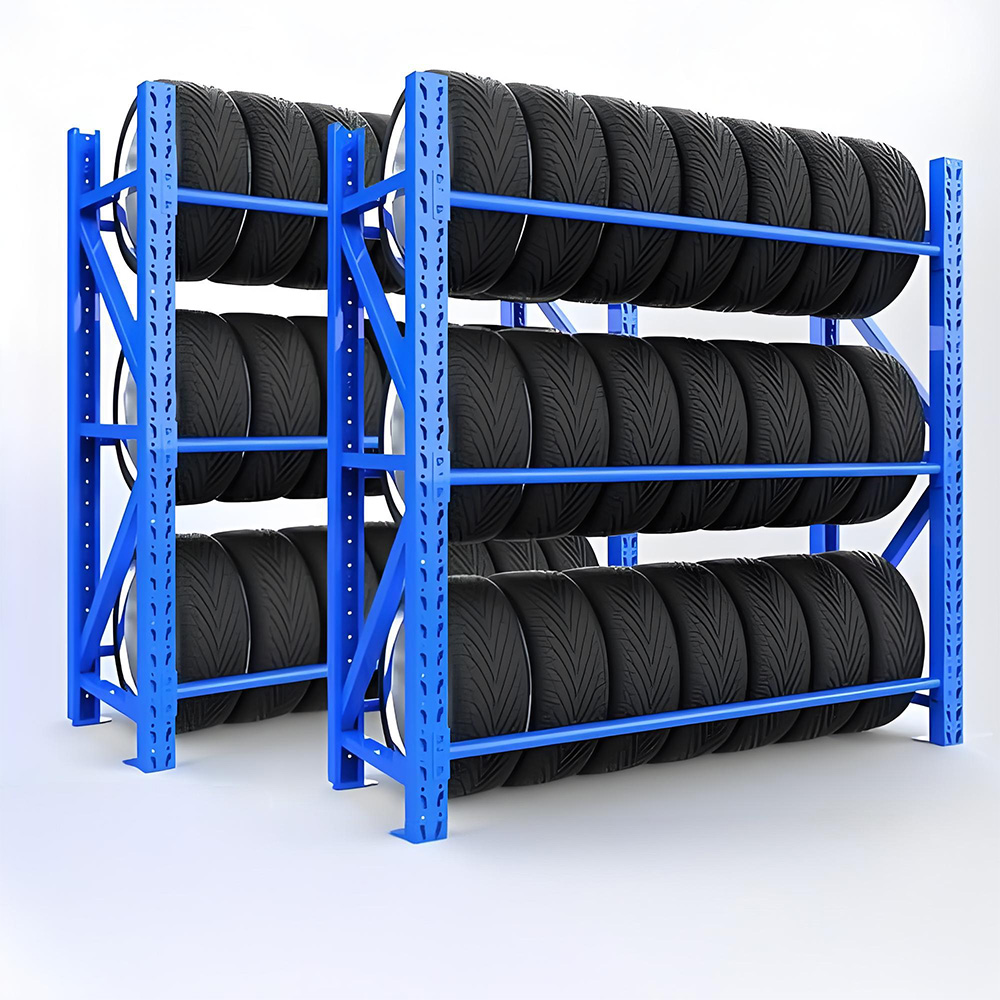 Heavy Steel Tire Racks for Hardware Stores and Exhibitions  and Warehouse Storage Shelf Stacking Rack