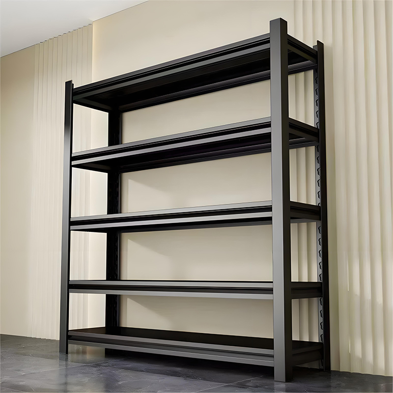Lightweight 5-layer Garage Metal Shelves Without Bolts, Iron Storage Rack with Powder Coating, for Warehouse Shelves