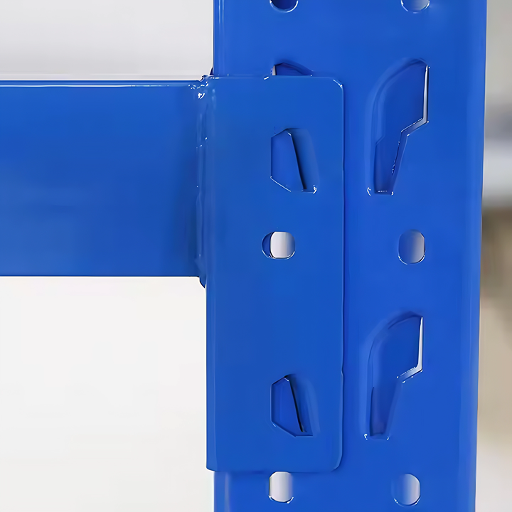 Durable 4-Layer Butterfly Hole Regular Shelves Cold Rolled Steel Powder Coated Boltless Warehouse Rack