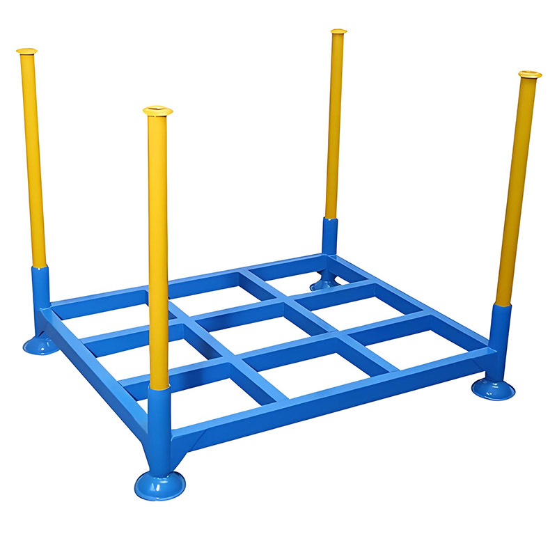 Heavy Duty Steel Post Pallet Rack Corrosion Protection Stackable Foldable Anti-Rust Design for Transport Storage Powder Coated