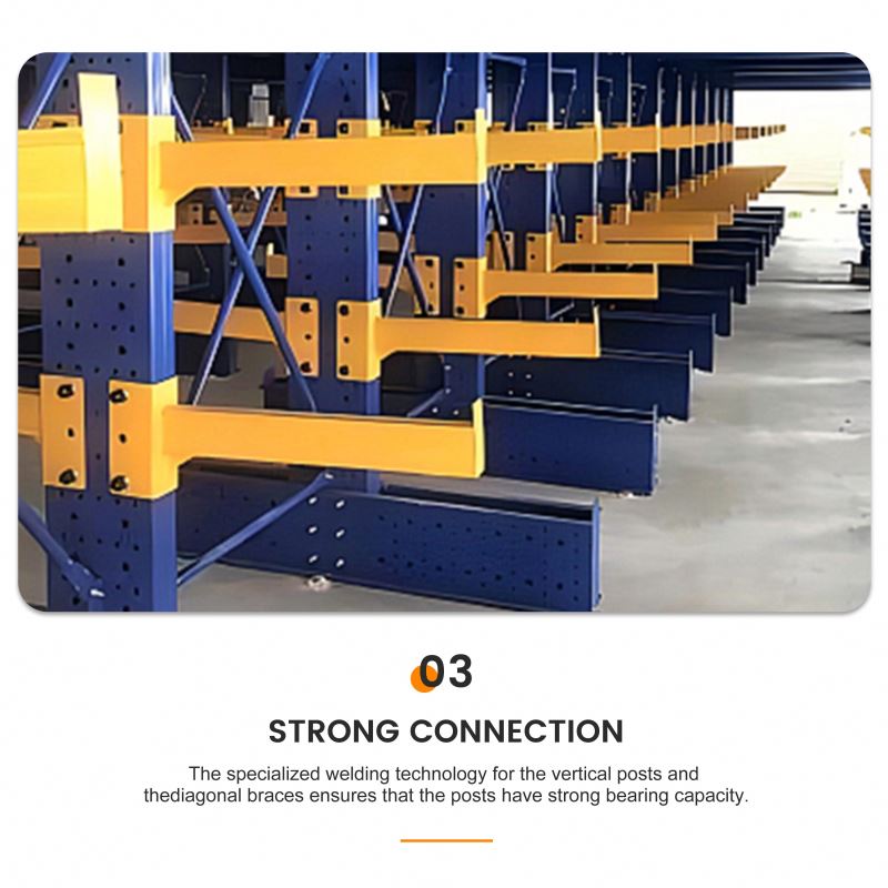 Adjustable Double-Sided Corrosion Protection Cold Rolled Steel Pipe Storage Shelf Custom Warehouse Cantilever Rack