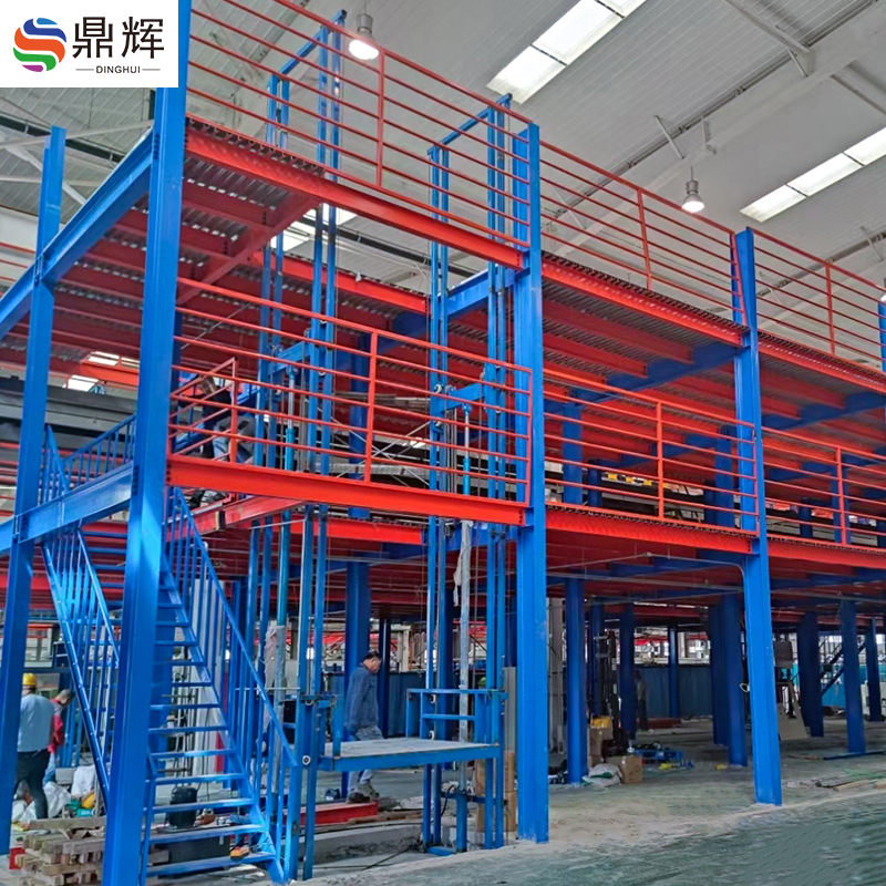 Heavy-Duty Mezzanine Platform Shelves for Warehouse Storage Mezzanine Elevator Storage Shelf Systems Stacking Racks & Shelves garage shelving