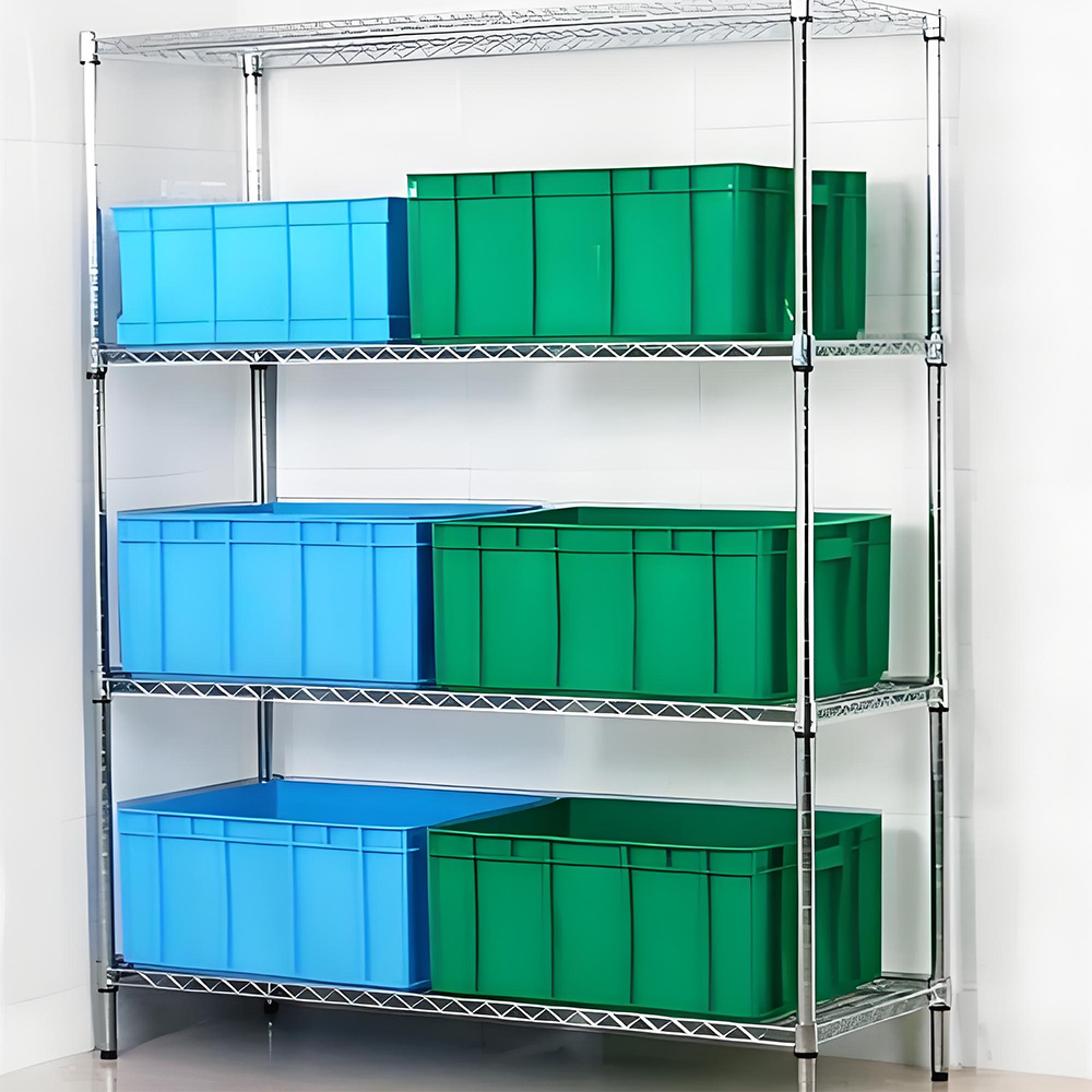 4-Layer Chrome Wire Storage Shelf Trolley Rack Electrostatic Discharge Printed Circuit Board Reel Shelf Corrosion Protection Raf