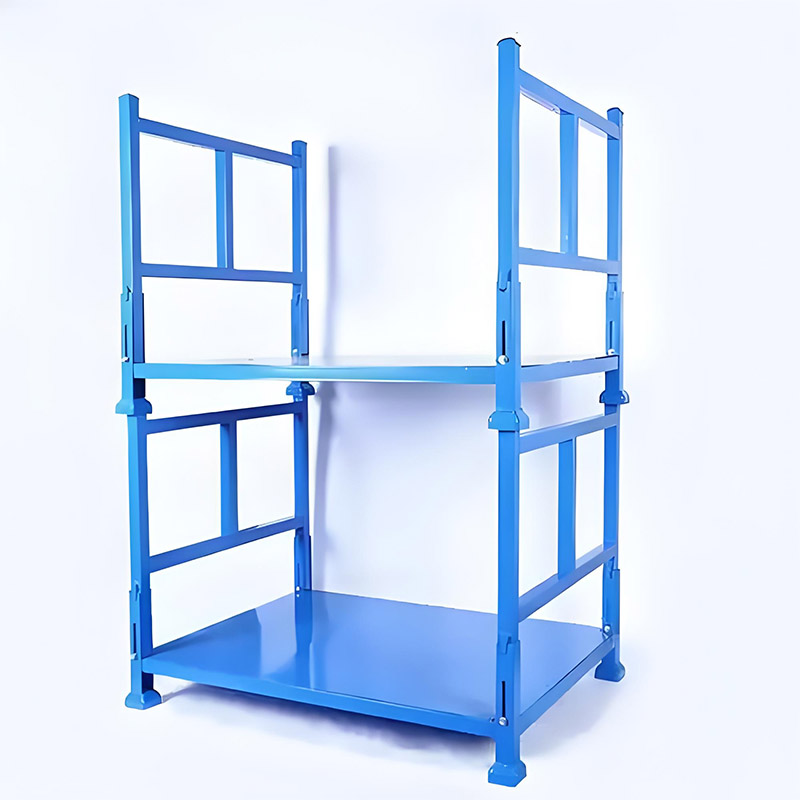 Pallet Collapsible Containers Cold Rolled Steel Warehouse Rack Heavy Duty Stackable Anti-Rust Customized Powder Coated Foldable