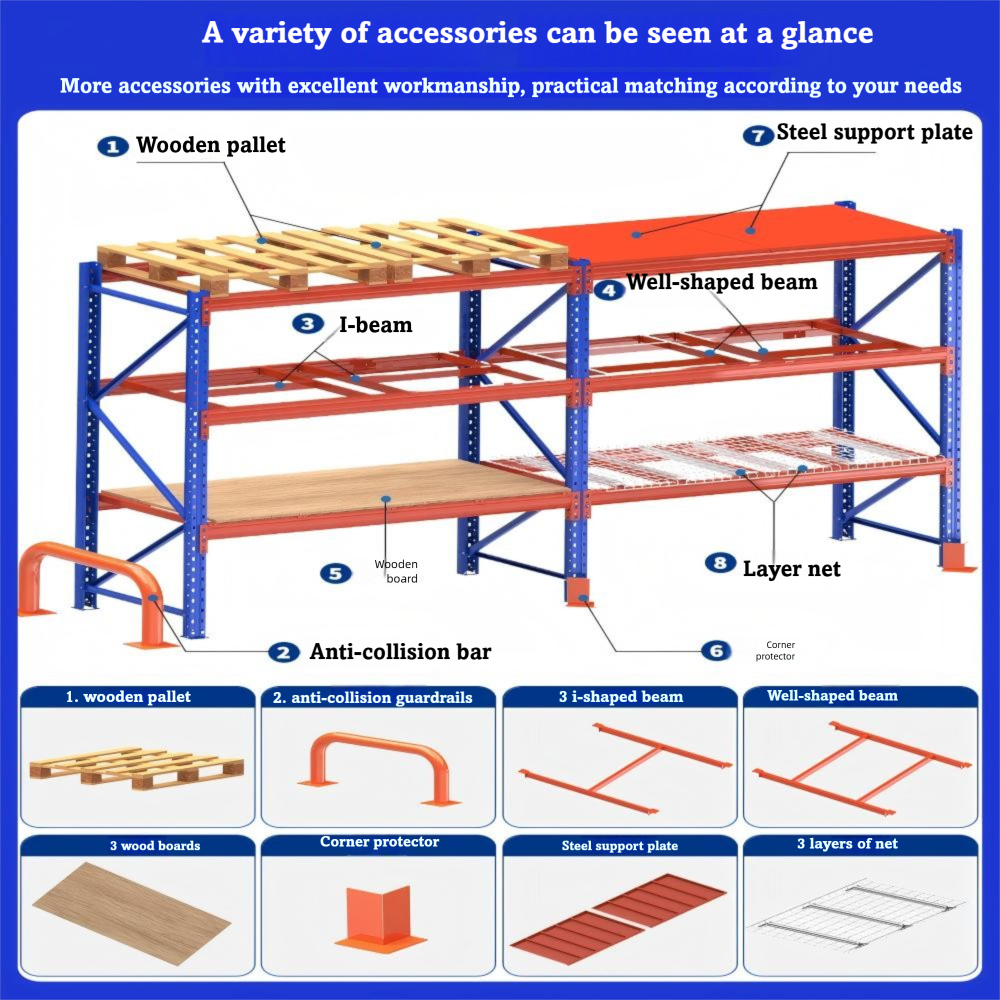 Customizable Medium Duty Metal Storage Rack with Corrosion Protection Steel Layer Board Shelves