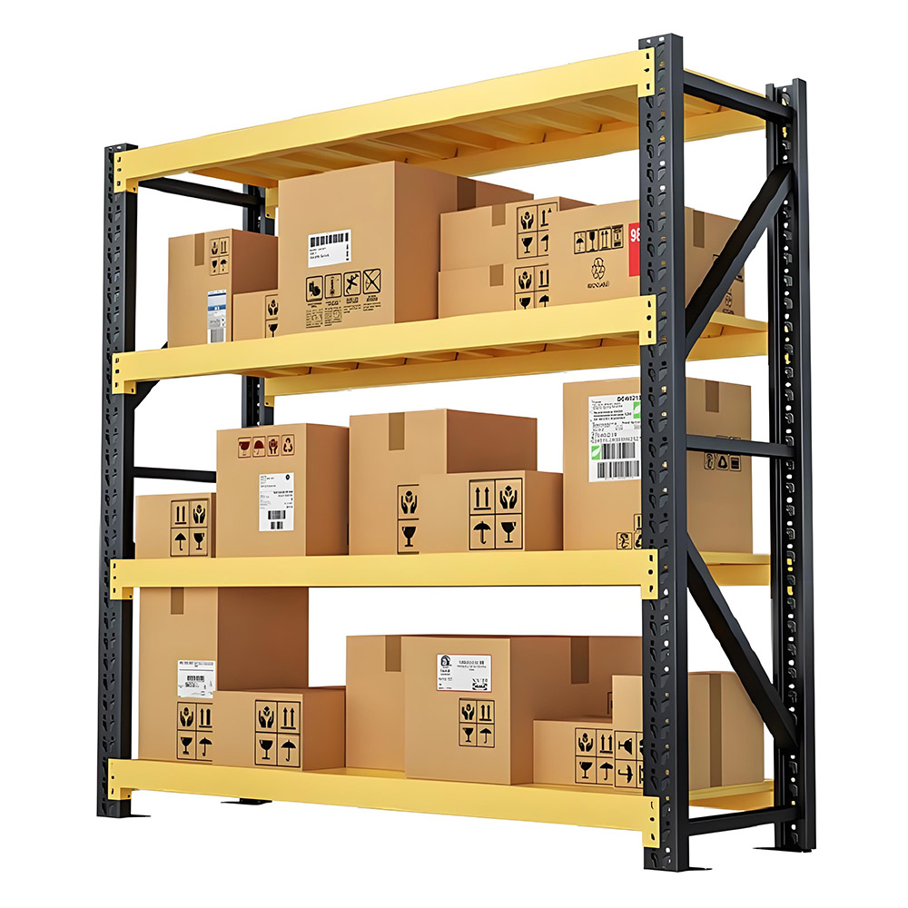 Industrial Yellow and Black Combination Shelves Metal Storage Racks for Warehouse Use Steel Pallet Racking Stacking Rack garage shelving
