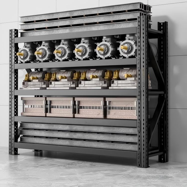 Custom grey warehouse shelving color option