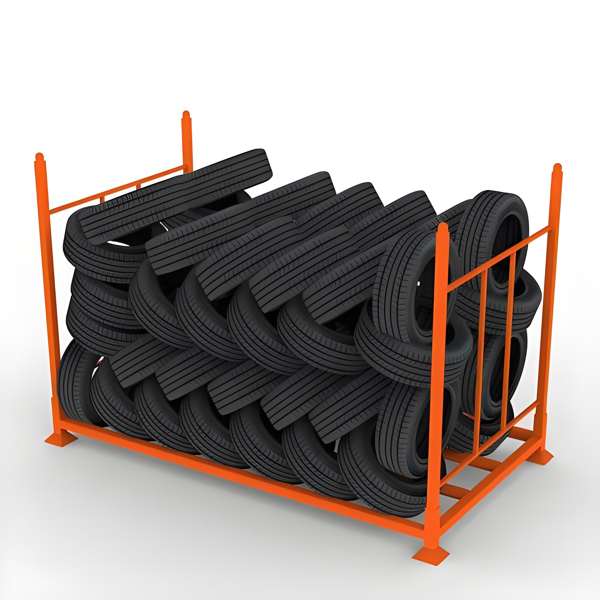 Wholesale Industrial Steel Warehouse Storage Tire Racking Corrosion Protected Powder Coated Stackable Rack