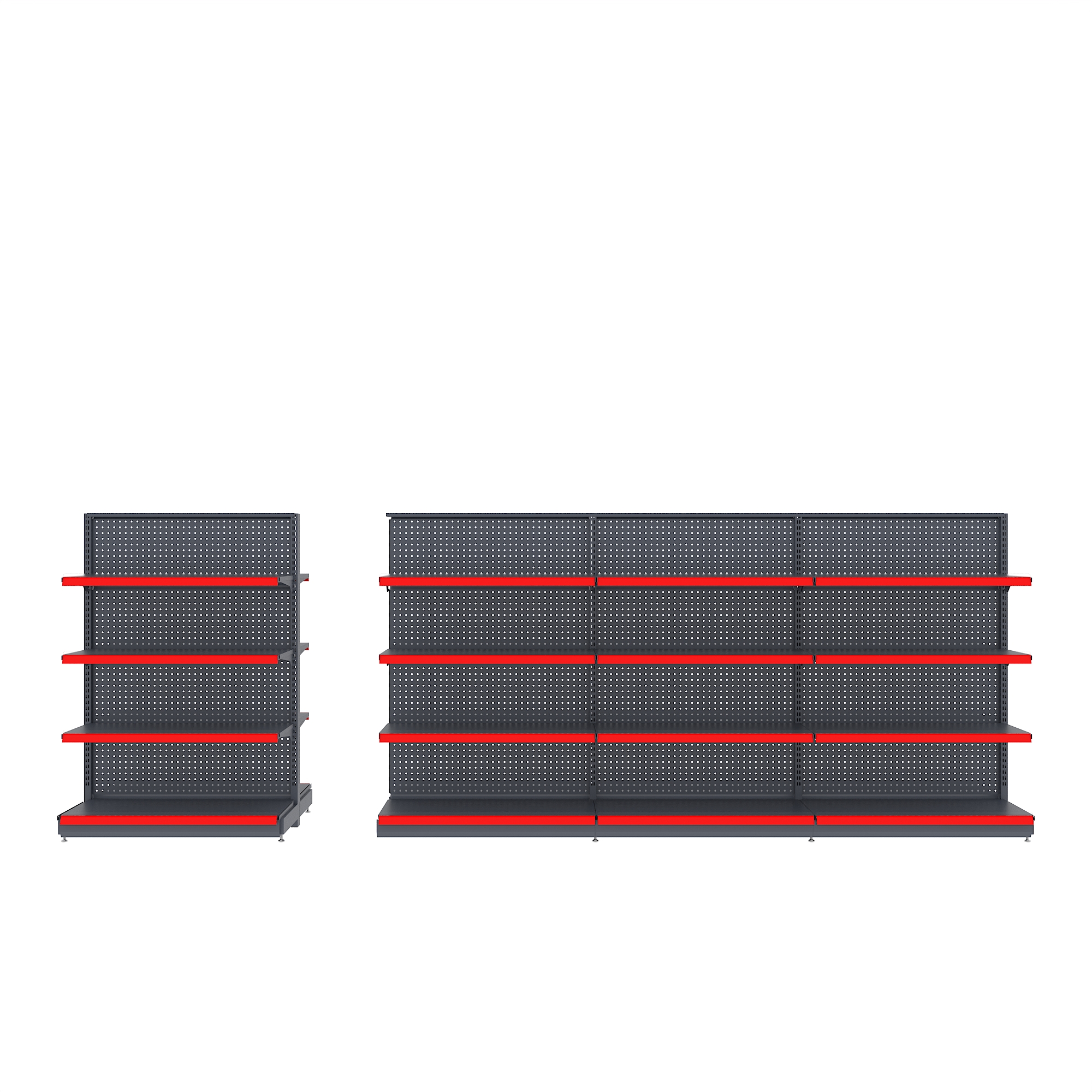 Convenience Store Shelves, Boutique Snack Shelves, Double-sided Perforated Display Shelves
