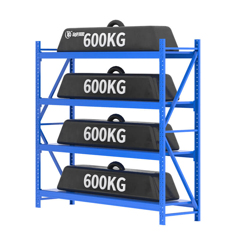 Heavy Duty 4-Tier Steel Q235 Rack Adjustable Warehouse Stacking Shelves 500kg Capacity for Storage OEM Pallet Packing RD Brand