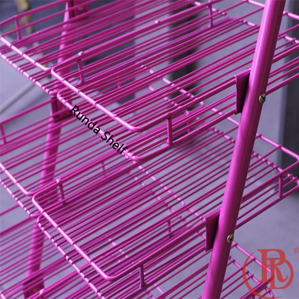 RD-FD-24 Custom Free Standing Double-Sided Nail Polish Display Rack Light Duty Supermarket Wire Rack Supermarket Shelves Metal