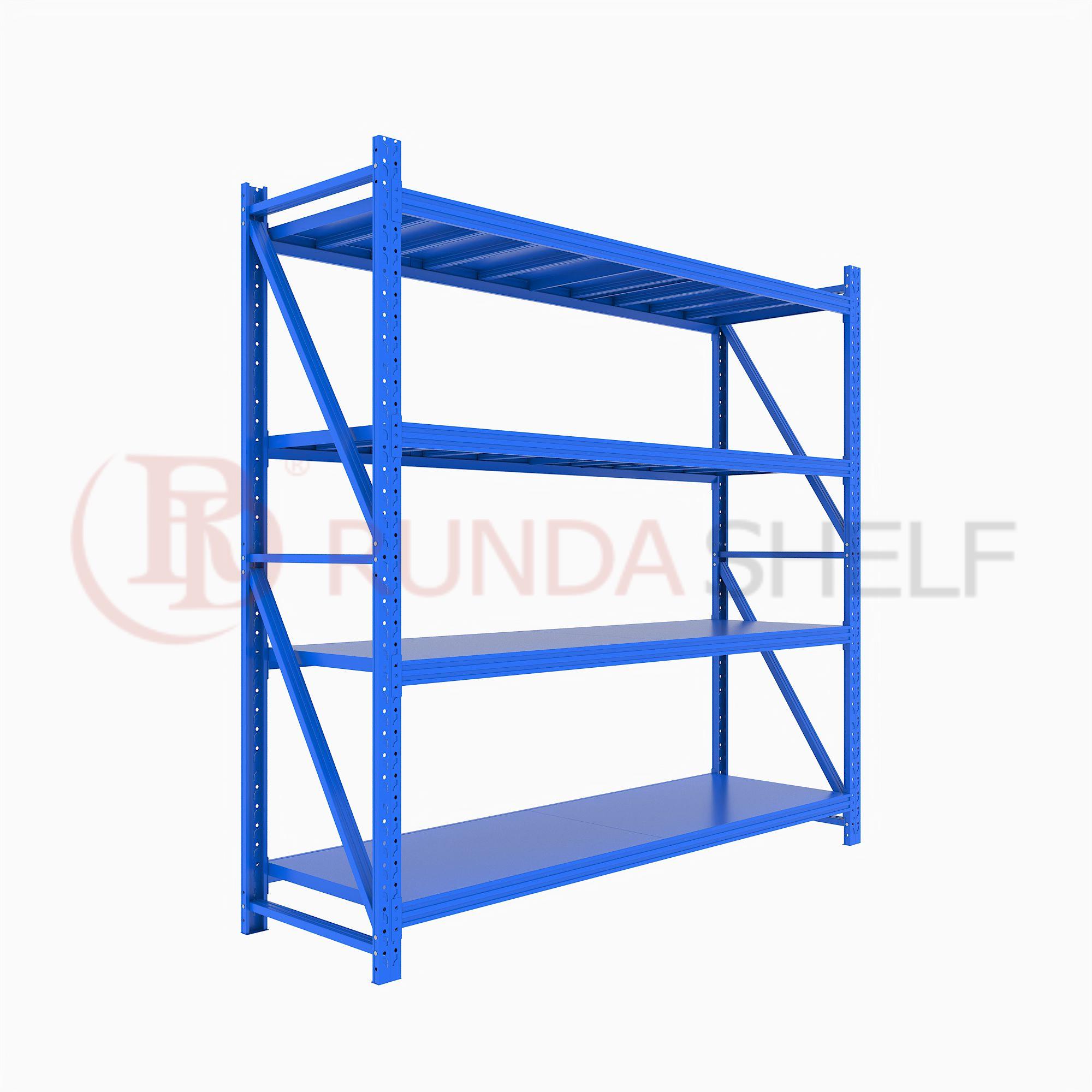 Q235B Steel Storage Shelves Heavy Duty 200KG Capacity Floor Rack with Multi-Layer Large Display for Modern Use