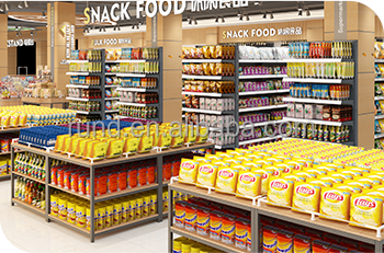 Supermarket Storage Rack with Portable and Foldable Aluminium Table Promotion Counter for Wood and Steel Storage