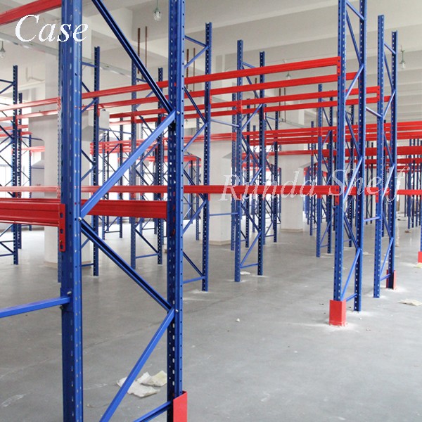 Heavy-Duty Selective Pallet Rack System Steel Warehouse Racking with Tire Storage Support Bar for Efficient Pallet Management