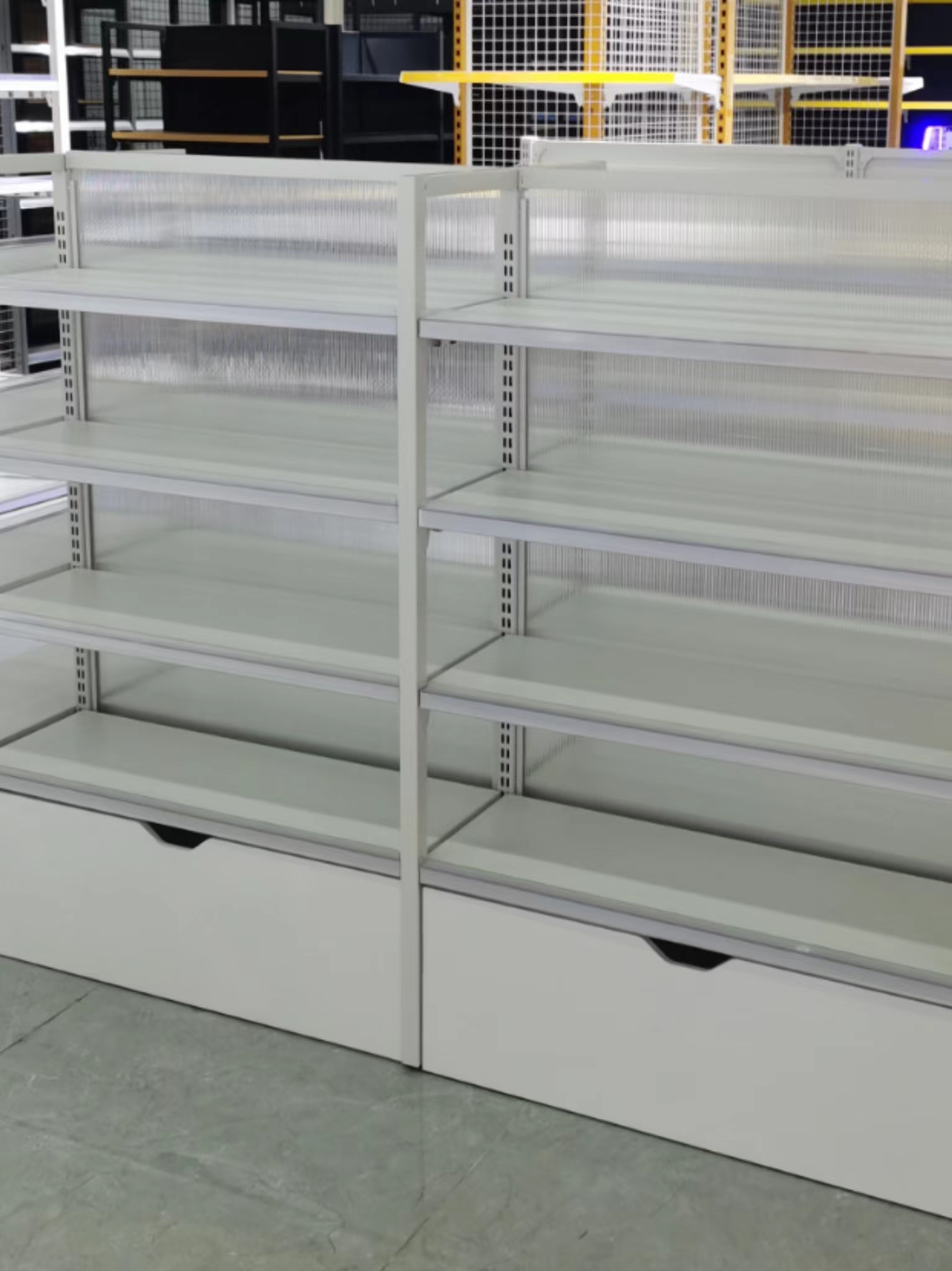 Steel and Wood Shelves, Boutique Stores, Mother and Baby Stores, Island Shelves