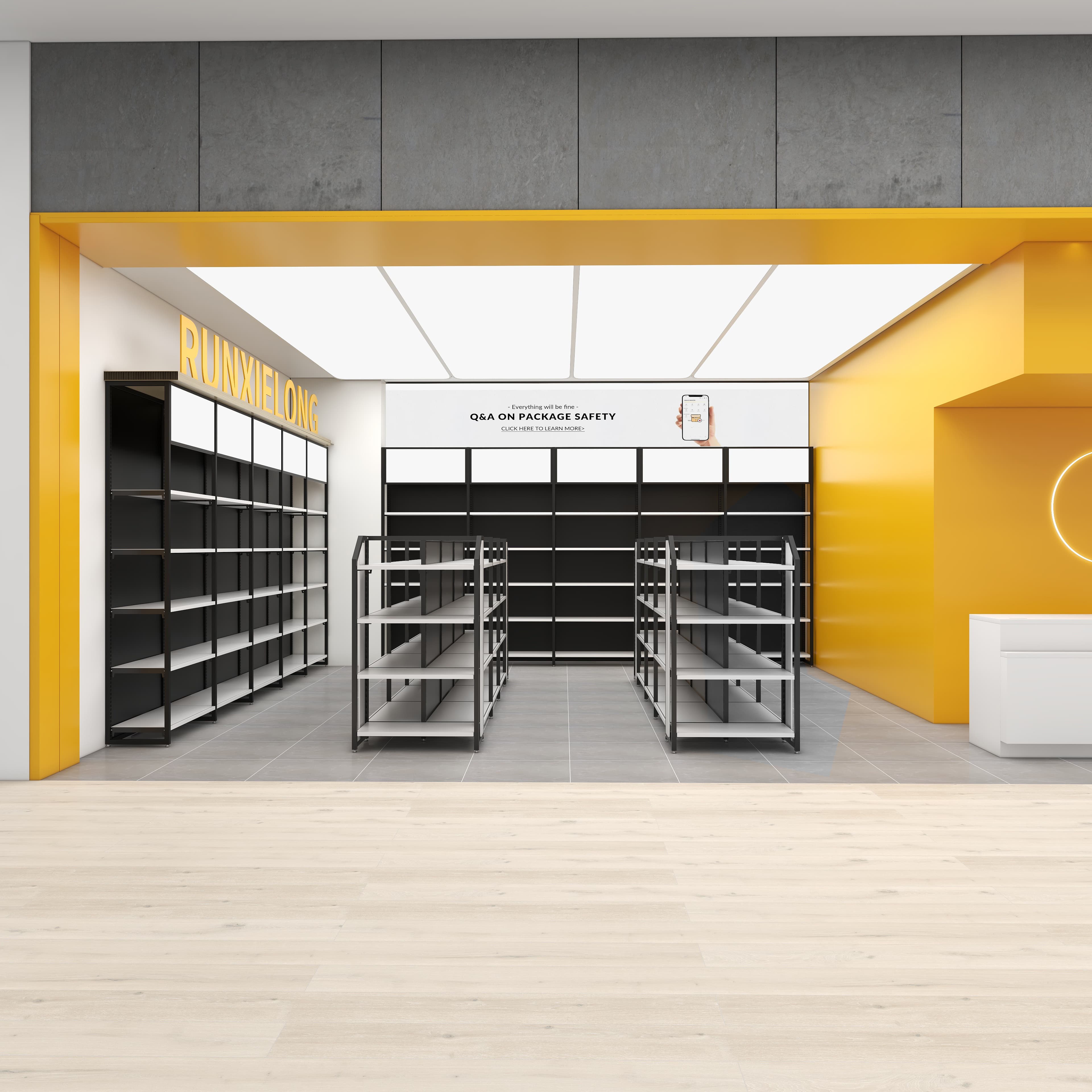 Steel and Wood Shelves, Display Racks, Convenience Stores, Stationery Stores, Snack Racks