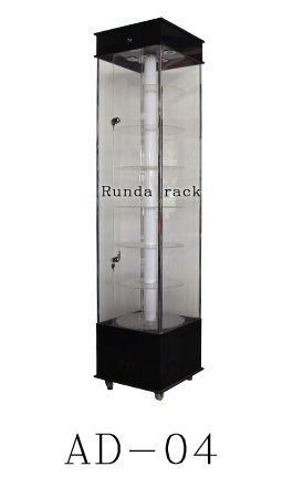 Single-Sided Light Duty Metal/Steel Jewelry Display Shelf Rotating Floor Stand for Body Piercing and Supermarket Rack Use