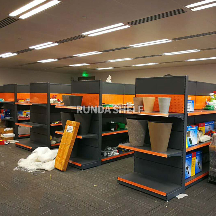 Mini Market Mart Paper Display Rack Heavy-Duty Supermarket Rack for Store and Gondola Shop Rack Made of Steel