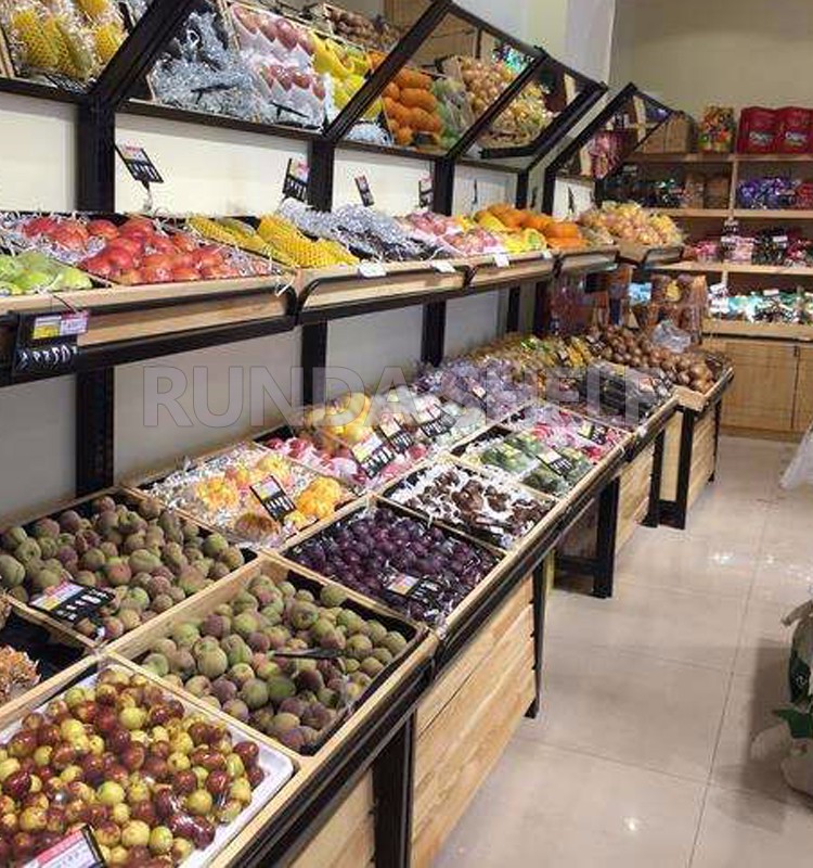 Supermarket Fruit Display Shelf Structure