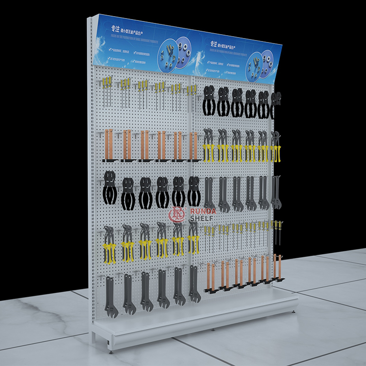 China Customized Metal Supermarket Rack Light Duty Hardware Accessories Display Racks