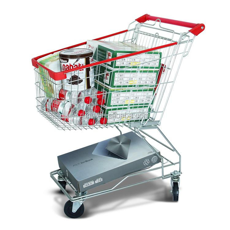 RD-Asia Style Shopping Trolley Stainless Steel Shopping Cart Sturdy  Durable Strong Serviceable  Supermarkets Push Carts Rz