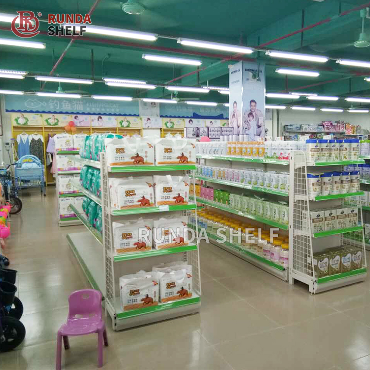 Light Duty Single-Sided Metallic Clothing Rack Nesting Table Clothes Shelving for Apparel Retail Garment Display Furniture for