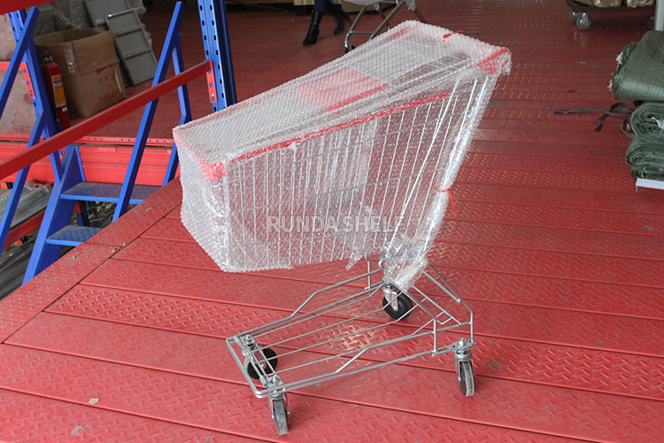 Shopping trolley side view