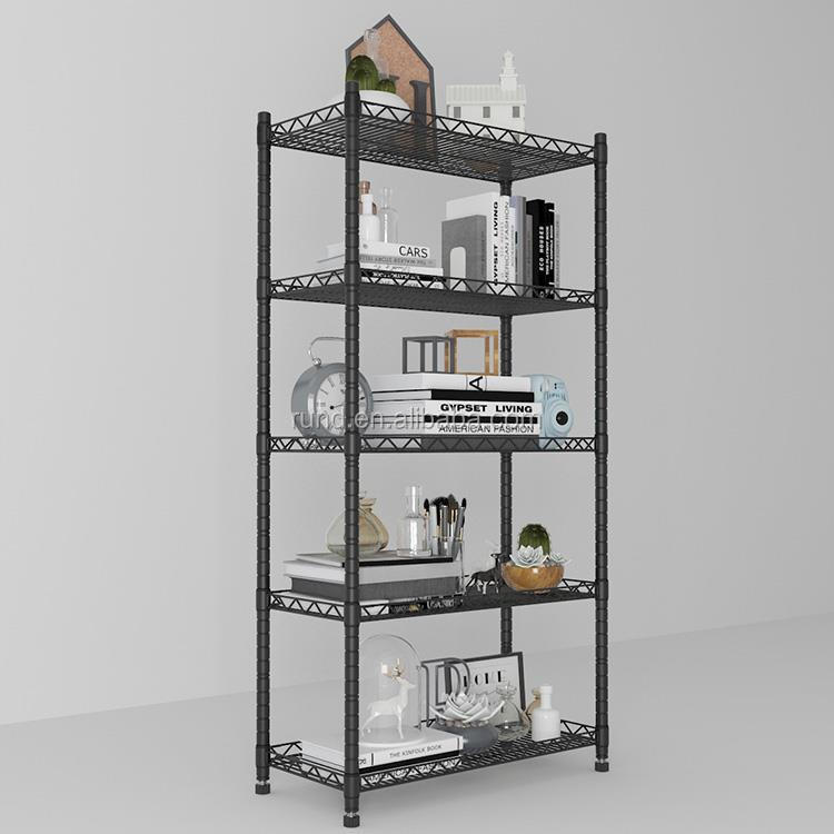 Single-Sided Display Wall Shelves Supermarket Kitchen Convenience Store Metal Standing Rack Stainless Steel Gondola Shelving