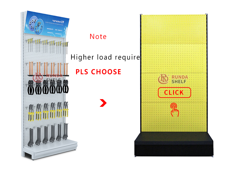 China Customized Metal Supermarket Rack Light Duty Hardware Accessories Display Racks